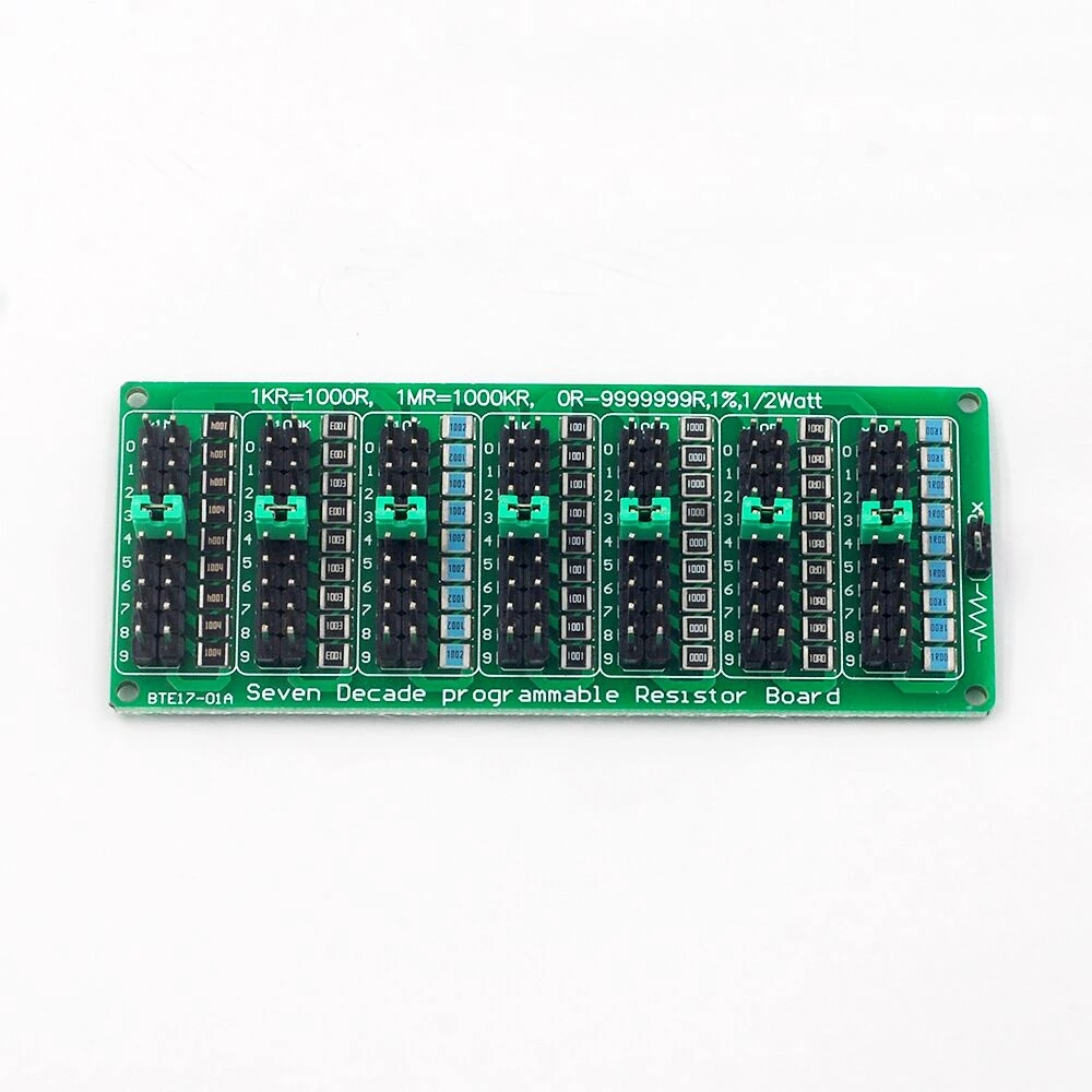 0.1R-9999999R modulo scheda resistenza resistenza programmabile alta precisione 1/2W 1% tappi Jumper a 8 segmenti 0.1-9999999 ohm