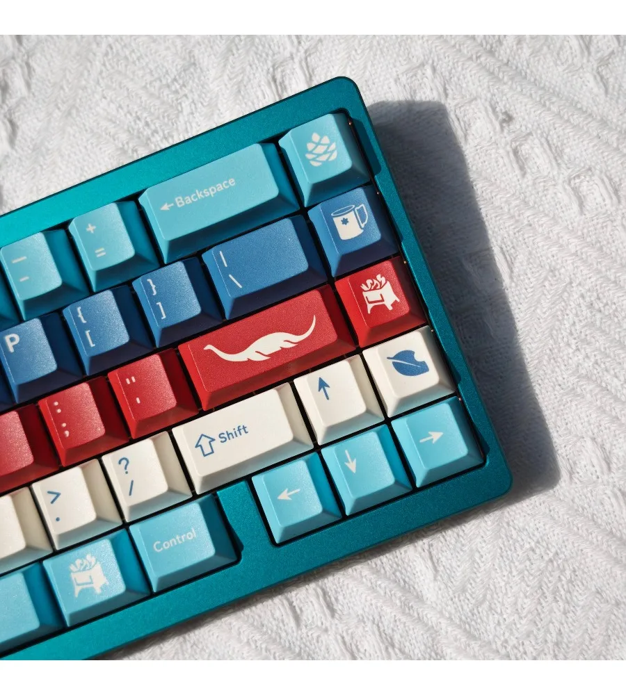 Benqi Lake keycap Motosu85% PBT original 143 keys 1.7mm suitable for mechanical keyboard Facui color scheme