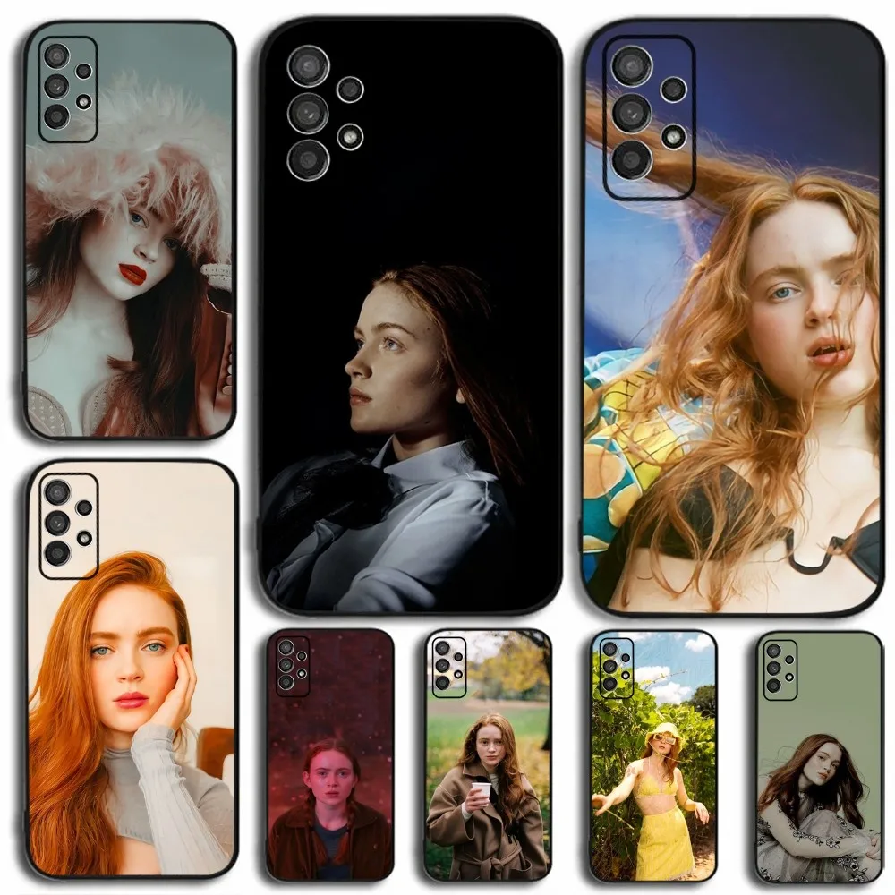 S-Sadie Sink Phone Case For Samsung Galaxy A13,A21s,A22,A31,A32,A52,A53,A71,A80,A91 Soft Black Cover