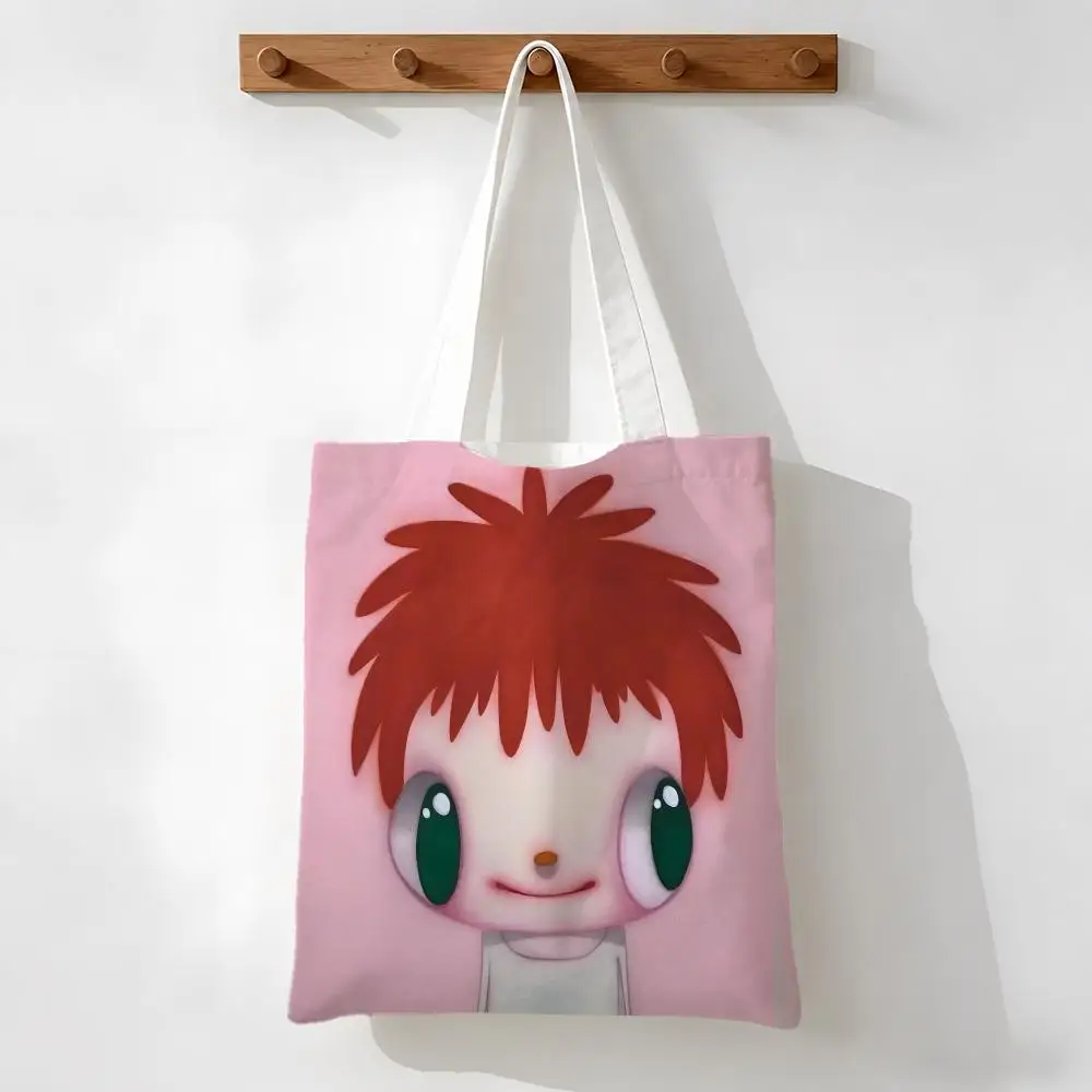 Artist Javier Calleja Storage Bags Storage Bags Foldable Canvas Tote Bag, Reusable Fashion Shopping Bag for Women