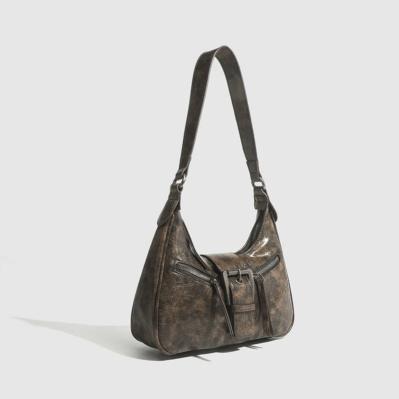NEW Fashion Y2K Small Vintage Female Underarm Crossbody Bag Fashion Handbags PU Leather Shoulder Bags for Women