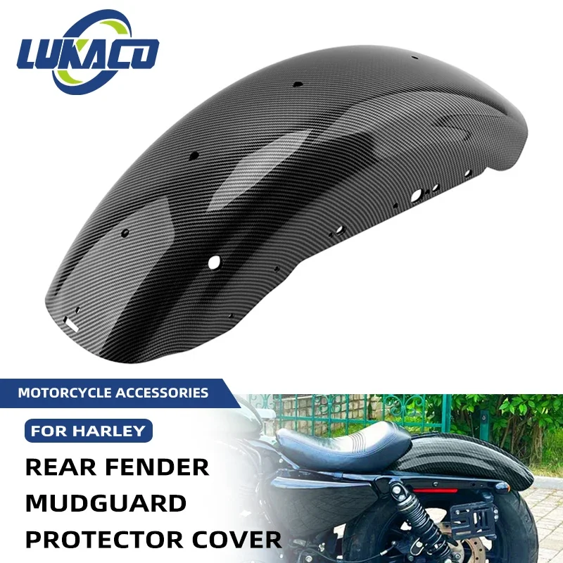 

Motorcycle Accessories Rear Fender Mudguard Protector Cover Carbon Fiber Patterned For Harley Sportster XL883 1200 48 72 2004-up