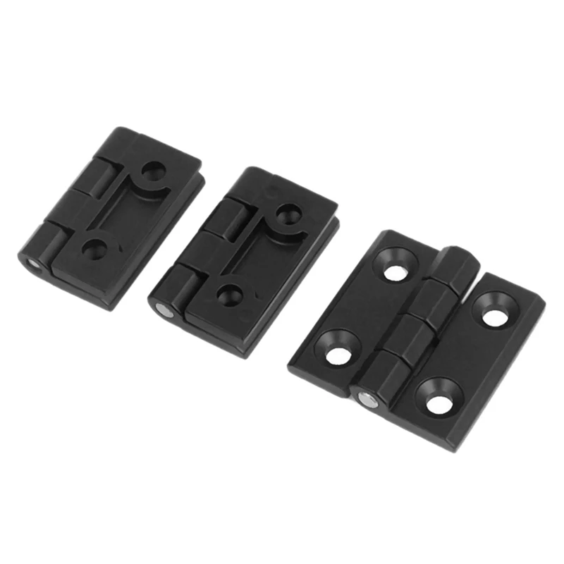 12 X Black Aluminum Furniture Cabinet Door Hinge 50Mm X 50Mm