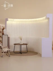 Screen partition, booth wall, simple self-loading paper wall, beauty salon, exhibition background folding screen room divider