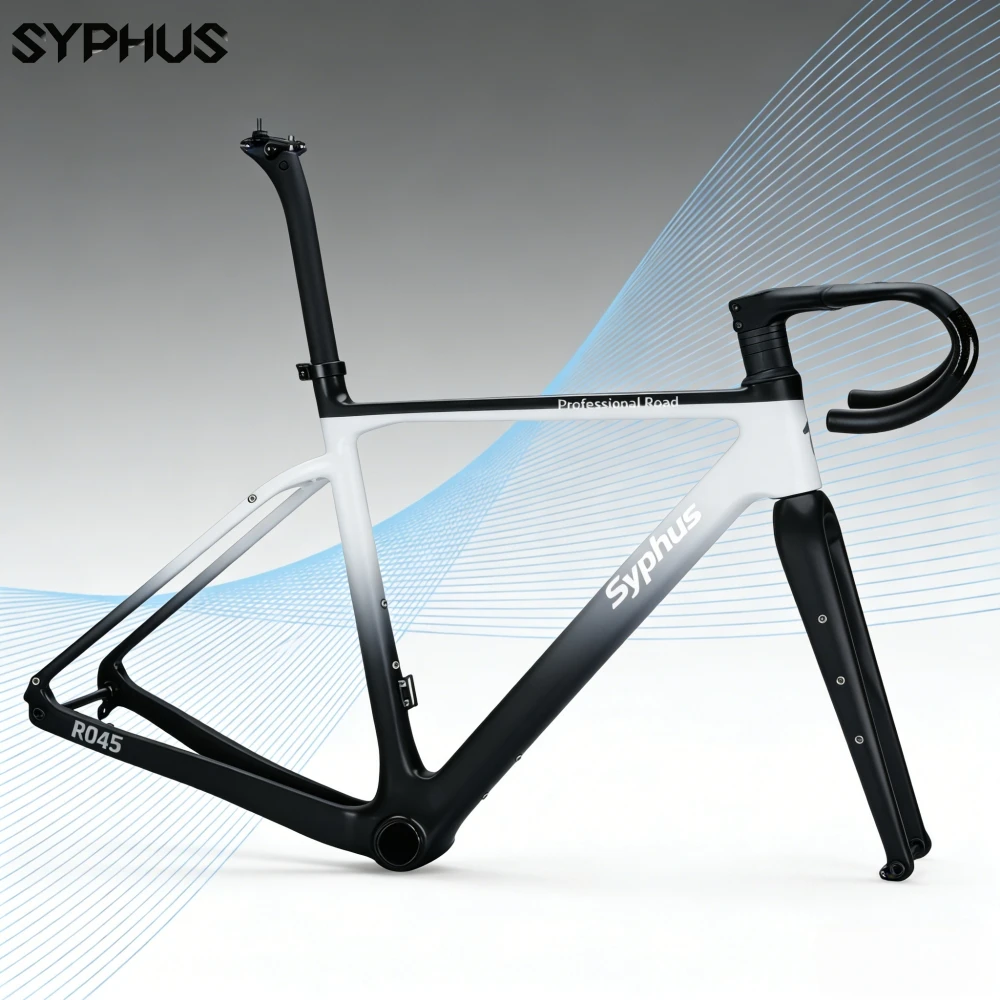 

Syphus 700*45C Carbon Bike Gravel Frame BB386 Carbon Bicycle Cyclocross Frame Road Bike Gravel Frame Gravel Frameset