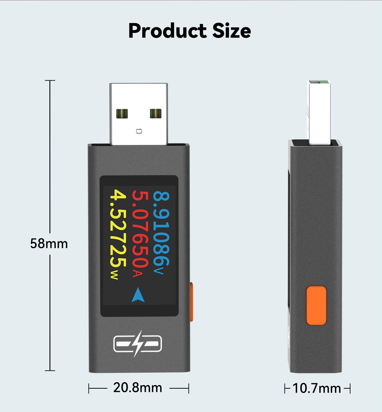 UT02C UT03C Typ-C Tester Multifunktions-Digitalanzeige DC Spannung Strom Leistungsmesser Telefon Ladetester DC 4-30V 0-12A – Detail 27