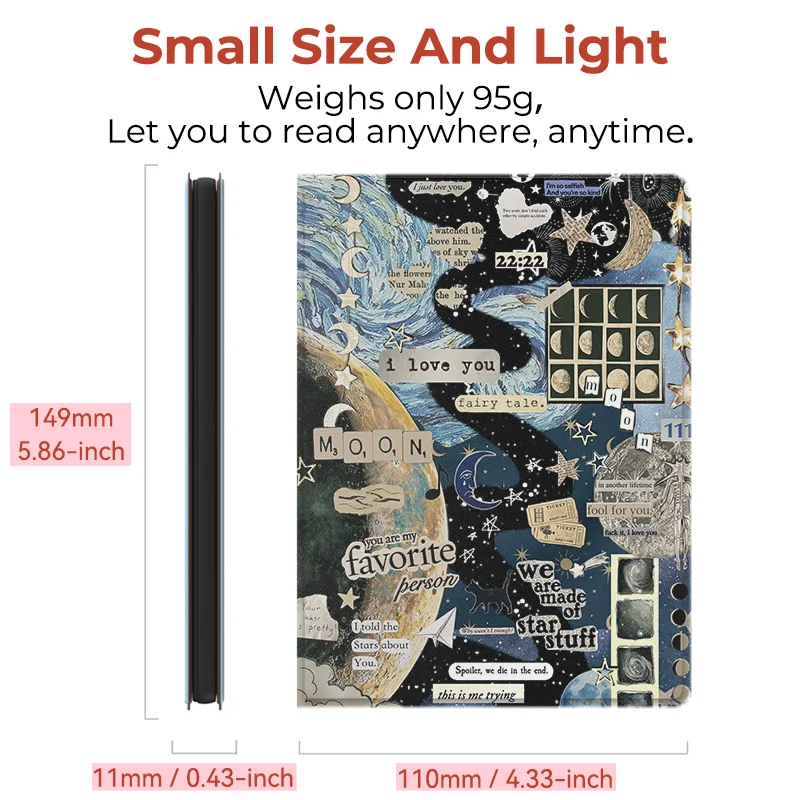 Twosheep Collage Style Magnetic Core Case suit for Boox Go6 GenII Go6 Poke7 Poke6 Poke5 Auto Wake Slim Protective Folio Cover