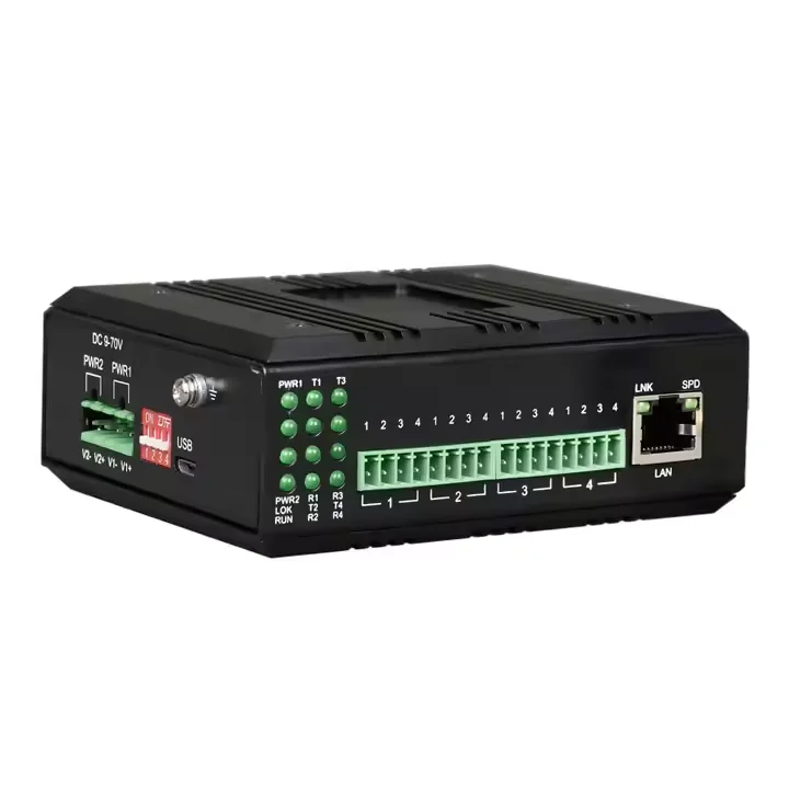 Convertitore industriale a 8 canali da 4 - 20 mA su guida DIN IP da 4 - 20 mA a Ethernet