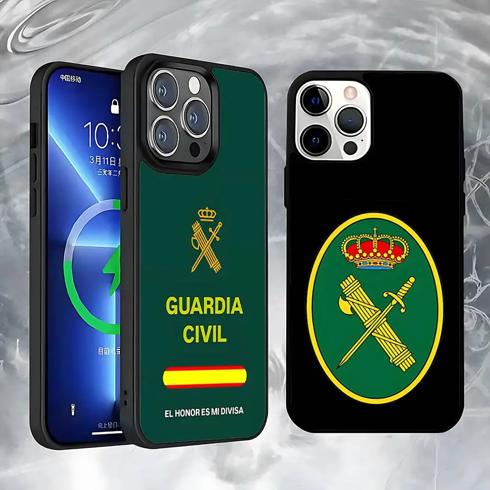 

Spain Flag Spanish Guard Civil Case For iPhone 17,16,15,14,13,12,11,Pro,Max,Plus,Mini,SE4,E Magnetic Magsafe Wireless Charging