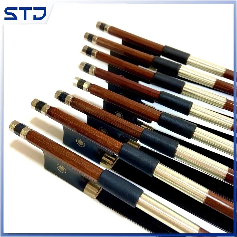 Brazilwood student 10pcs Advanced wholesale bow 4/4,3/4,1/2 violin bow Fiddle Bow,ebony frog,black horesehair horsetail