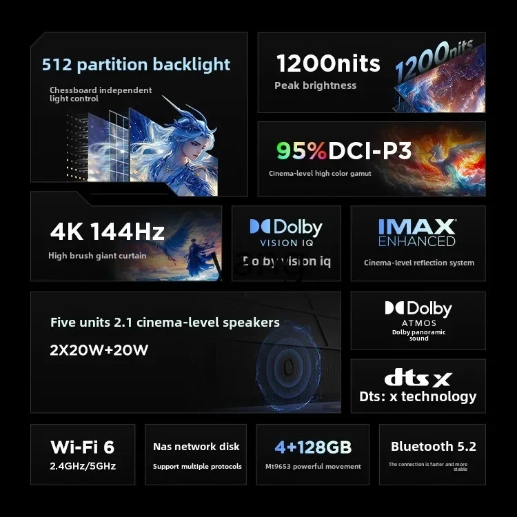 CX 100MAX 25 100-inch first-class energy efficiency sound giant screen 144Hz high brush high color gamut TV