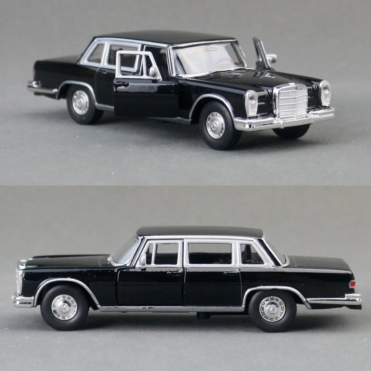 1/36 Mercedes-Benz 600 Pullman 1963 Spielzeugauto Welly Druckguss-Fahrzeug Miniatur Rückzieh-Modell Sammlerstück Geschenk für Freund – Detail 3