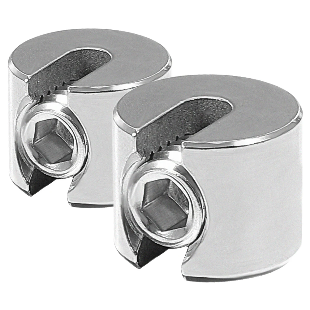 

2pcs Stainless Steel Wire Rope Clamps Cable Tension Stopper Flat Slot Structure Garden Balcony Furniture Connection