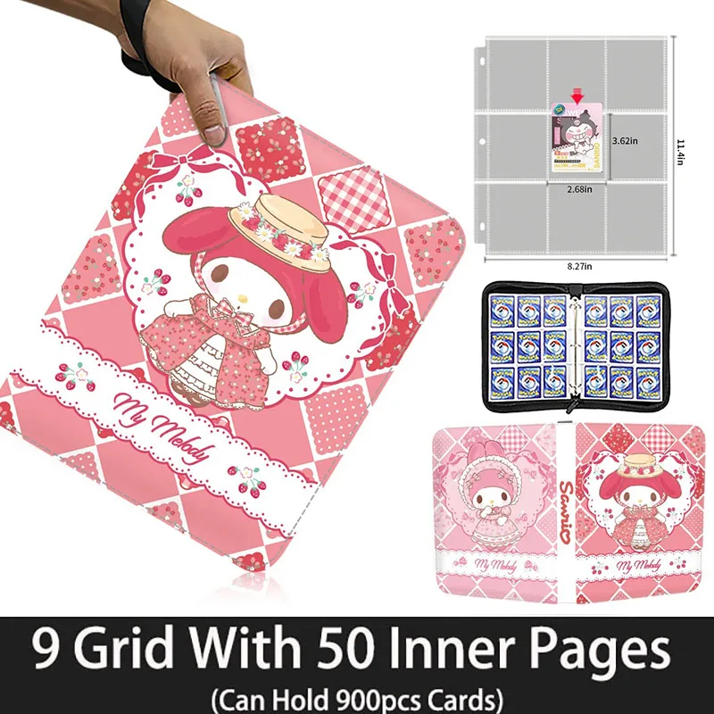 Sanrio Cards Binder 4/9 Pocket Trading Card Holder Collector Anime Card Album with 50 inner Pages Zipper Holder Up to 900 Cards - AliExpress Sanrio Cards Binder 4/9 Pocket Trading Card Holder Collector Anime Card Album with 50 inner Pages Zipper Holder Up to 900 Cards - AliExpress