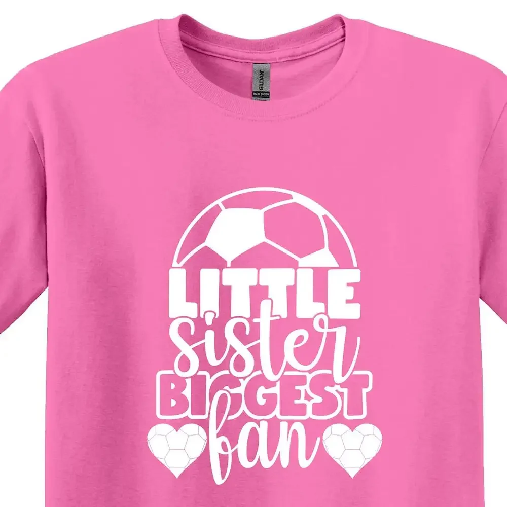 Custom Soccer Sister T Shirt Little Biggest Fan S For Sports Outfit Game Day