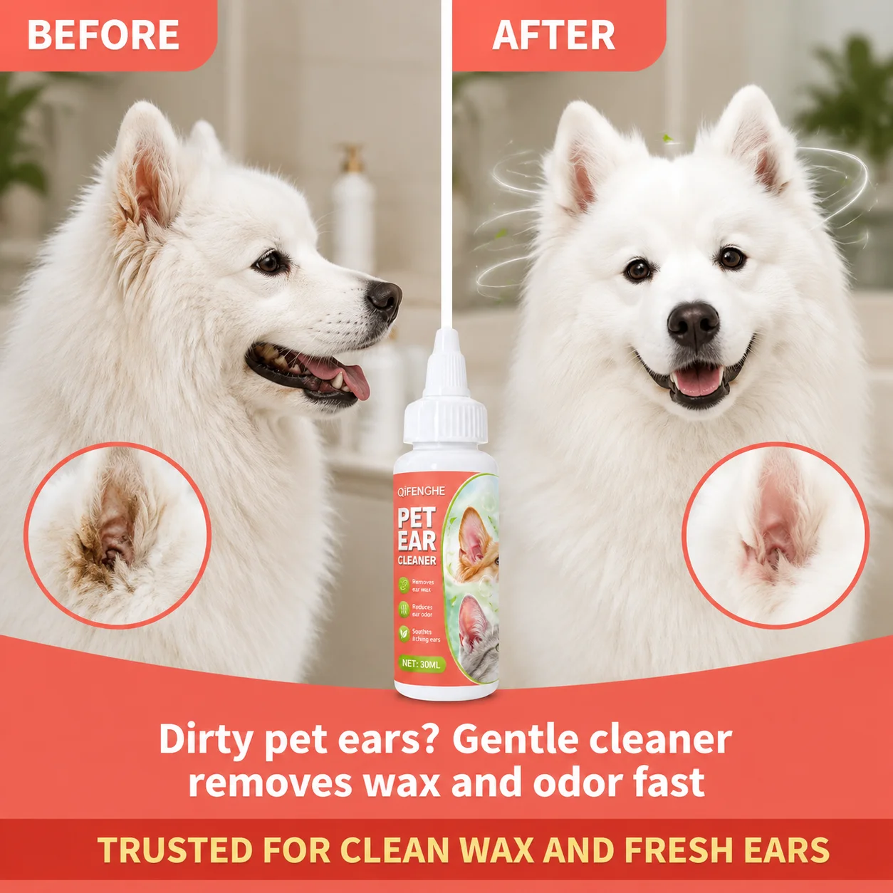 Kojąca mieszanka płynu do czys – Pet Ear Cleaner recenzja i cena