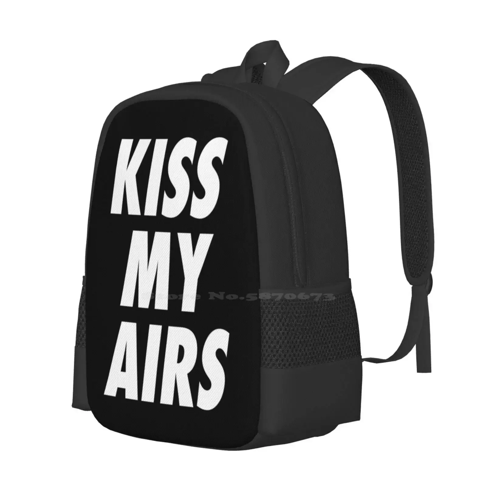 Kiss My Airs Sneaker Head Hype Black & White Hot Sale Schoolbag Backpack Fashion Bags Black White Sneakerheads Sneakeraddict