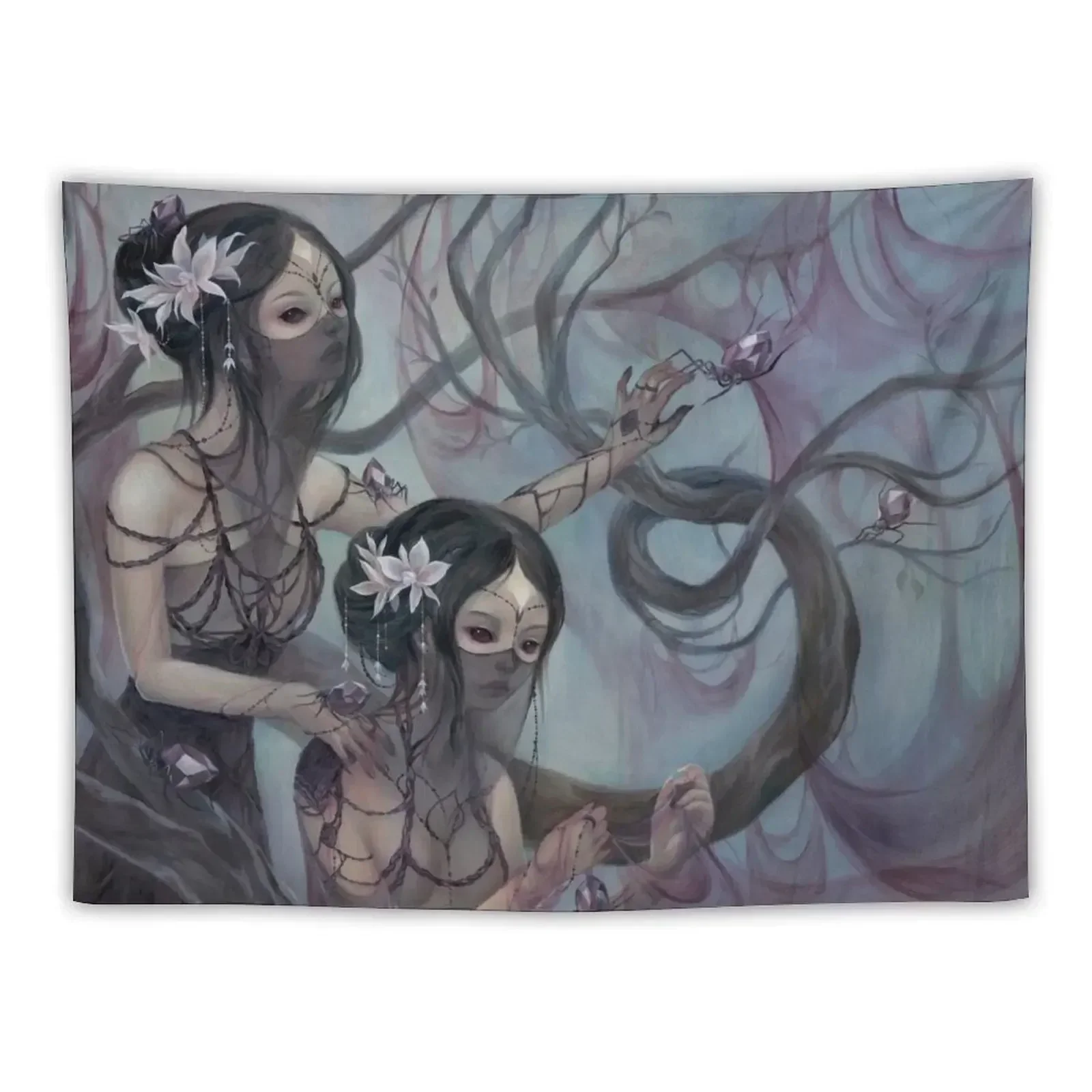 

collecting silk from crystal spiders Tapestry Decoration Home Luxury Living Room Decoration Tapestry