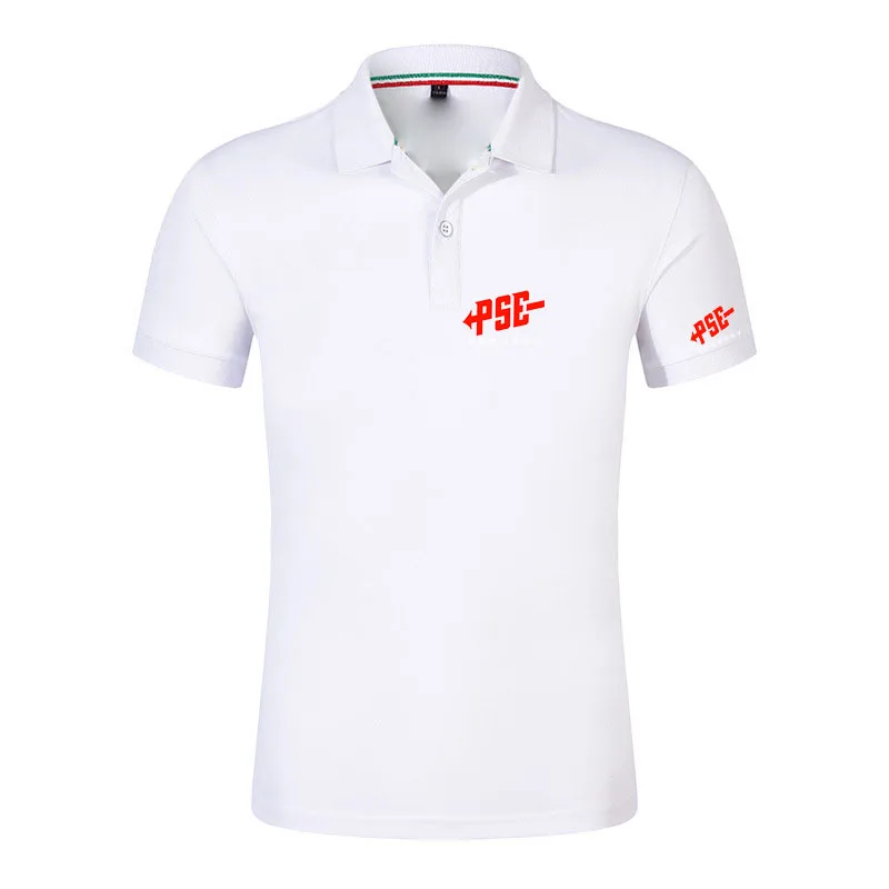 Pse Archery Men's Summer Breathable Polo Shirt Short Sleeve Solid Color Casual Polo Shirts for Men Lightweight Stretch﻿