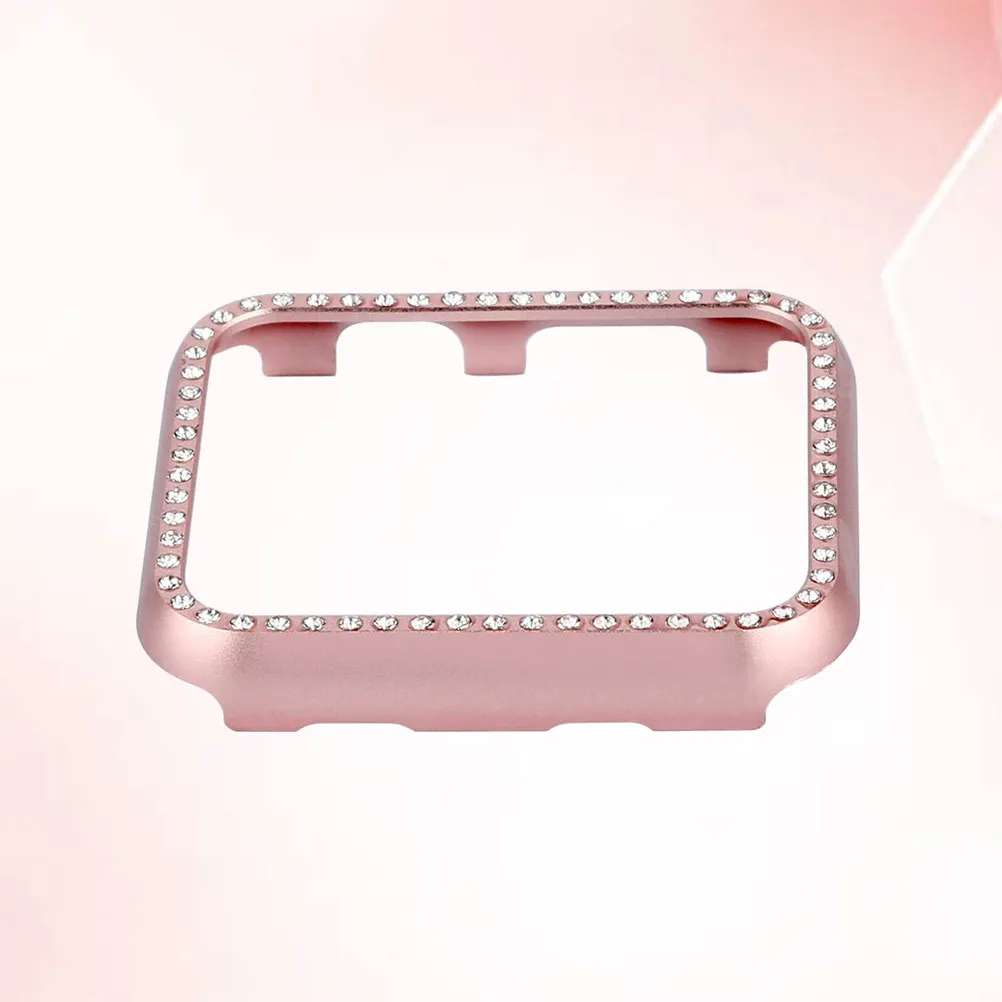 Premium Aluminum Alloy Watch Protective Case Full Coverage Sparkling Rhinestone Bumper for 38Mm 1 2 3 Sport