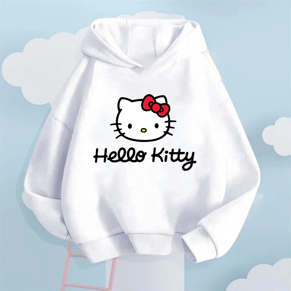 مليئة بالجمال! سترة بقلنسوة للأطفال مطبوعة بصور كلاسيكية من Hello Kitty، دع الأطفال يفتح أسلوبًا حلوًا ولطيفًا بنقرة واحدة