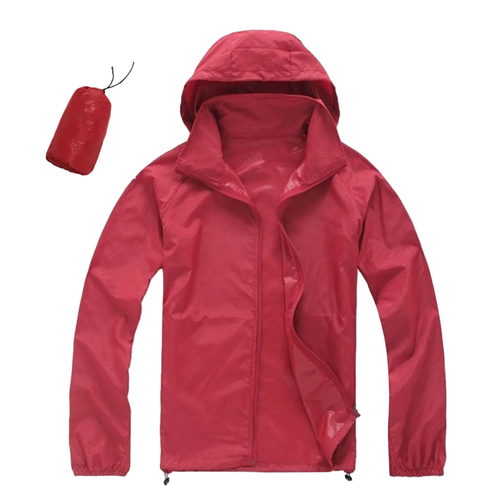 Chaqueta informal para mujer, abrigo deportivo ligero y cómodo para las cuatro estaciones, a prueba de lluvia y viento, abrigo seco con cuello de pie