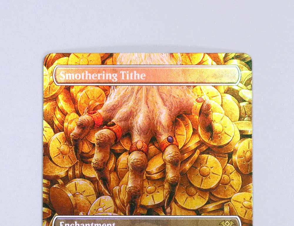 Smothering Tithe holo/foil TCG kartu Proxy ajaib permainan papan pertemuan Proxy kualitas permainan bermain kartu Proxy perdagangan permainan