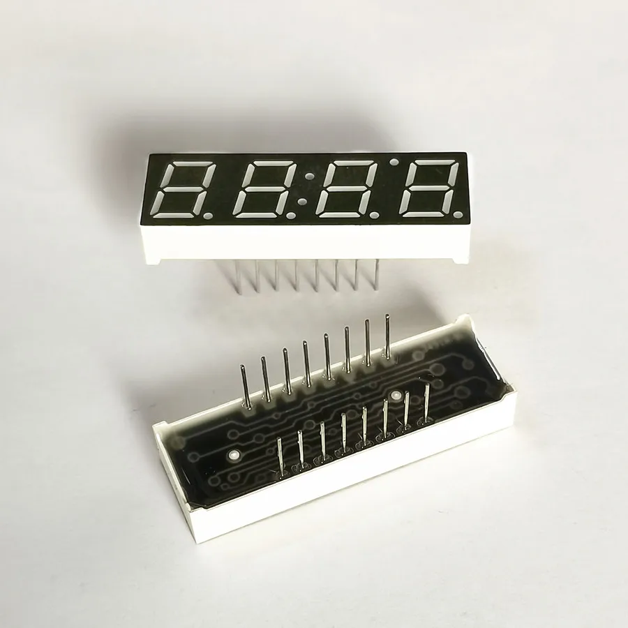 10Pcs 0.39 Inch 4Bit Clock Red Light Digital Module KYX-3492AS/BS 40*12.8*7MM LED Digitron Common Anode Cathode Digital ﻿