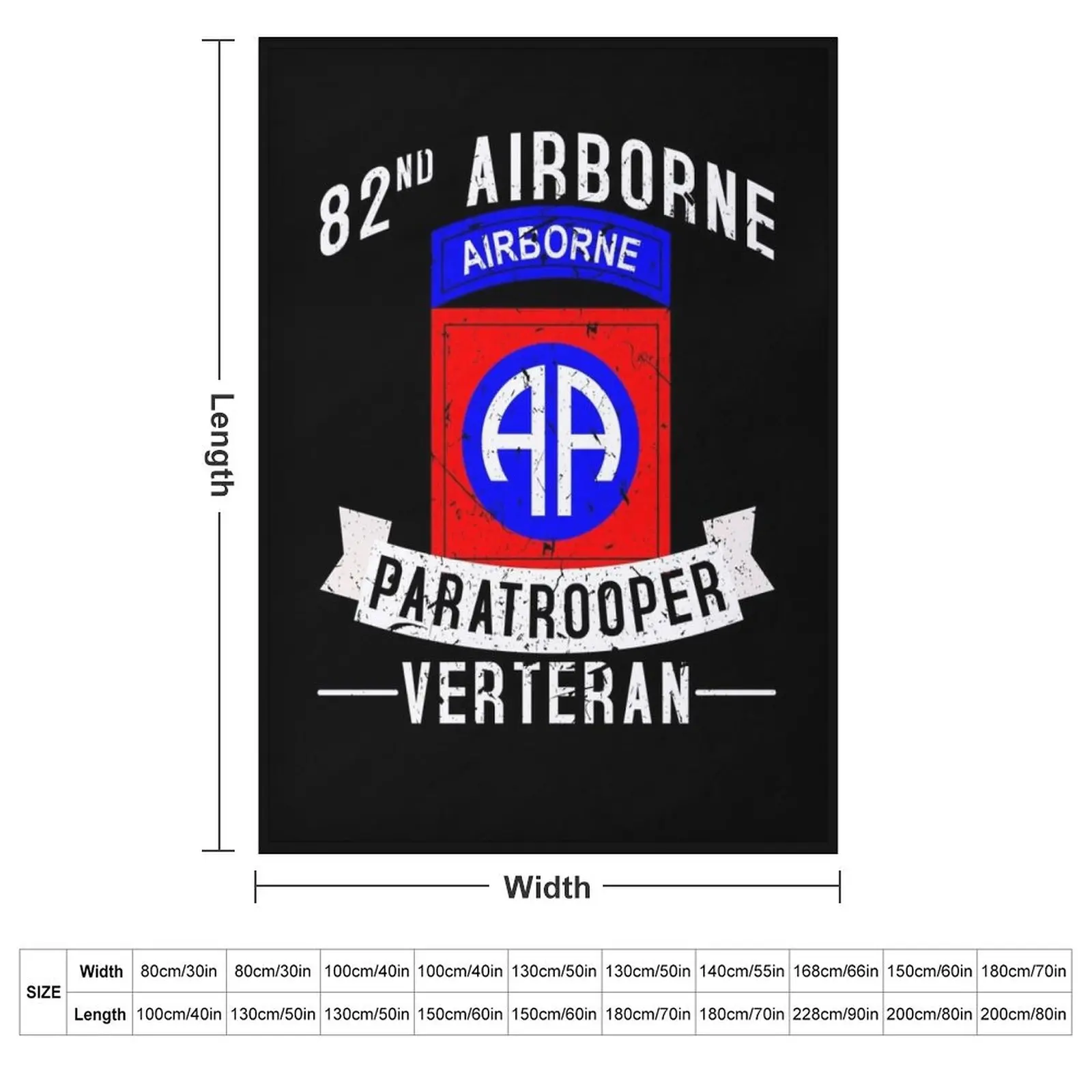 82nd Airborne Division Paratrooper Army Veteran Throw Blanket Decoratives Giant Sofa Decorative Beds Blankets