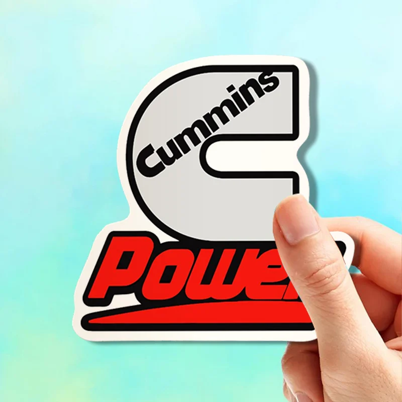 4PCS/Set Cummins Power Vinyl Stickers Bold Letter Decals Waterproof for Trucks Diesel Enthusiasts Laptop Decor