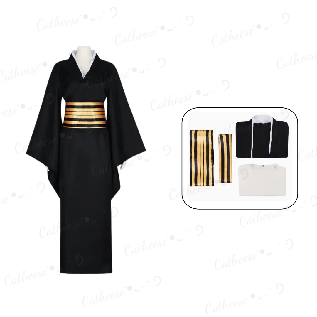 Anime Demon Slayer Nakime Cosplay  Kimetsu No Yaiba Suit Uniform Belt Kimono Uniform Halloween Cosplay costumes and prop