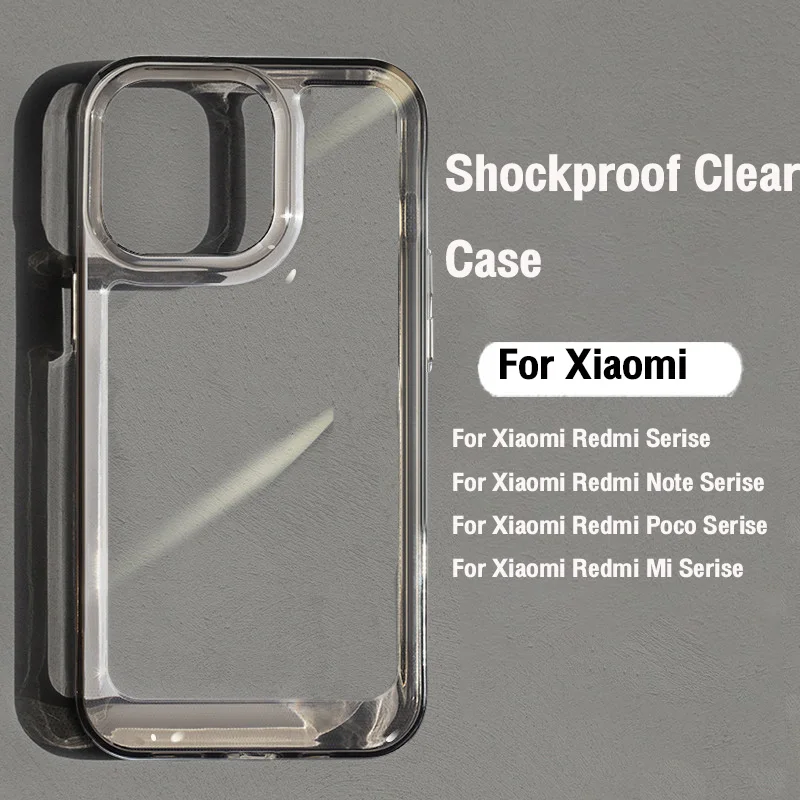 Luxury Clear Case For Xiaomi Redmi Note 11 10 9 8 Pro 11s 10s 9s 8t 9C 9A Cover Poco X3 X4 Pro M3 Mi 11 Lite 5G NE 13 11 11T Pro