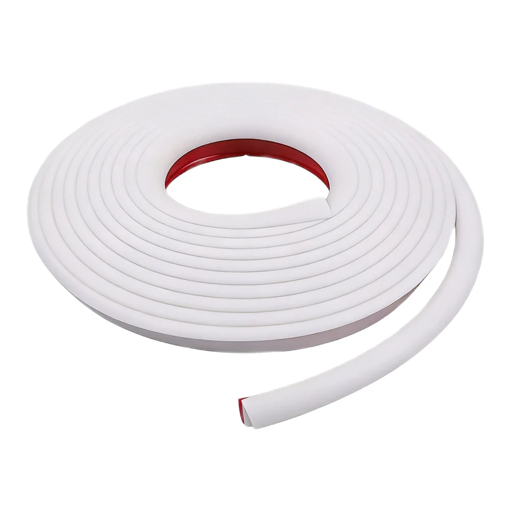 5M Length PVC Rain Gutter Strip for RV Roofs Featuring J Shape Design and 12 Inch Height for Efficient Rainwater Flow Control