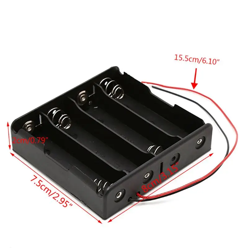 5 ชิ้น 18650 แบตเตอรี่แบบชาร์จไฟได้ 3.7V กล่องใส่คลิปสำหรับ เคส พร้อมสายไฟ