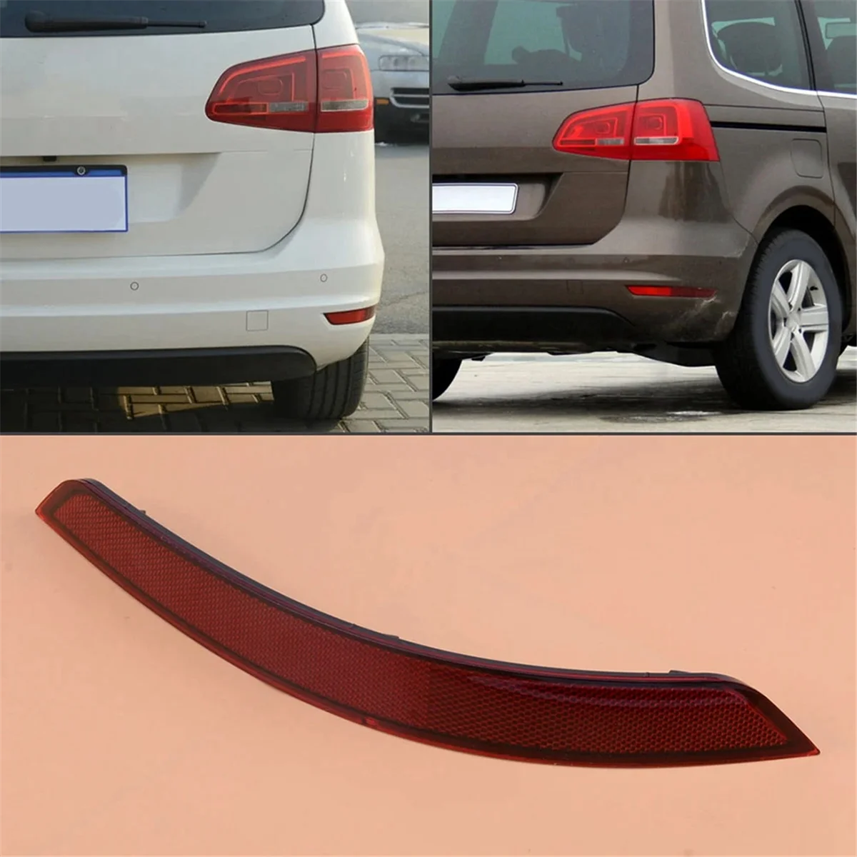 Left Rear Bumper Reflector Lamp for VW Sharan 2011-2016 7N0945105B