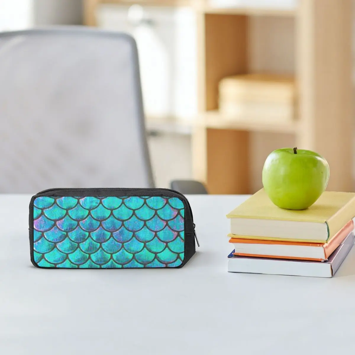 Mermaid Fish Scale Pencil Cases for Student School Pen Box Pencil Bag Large Capacity Pencil Pouch Pen Holder