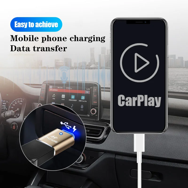 نوع C OTG ذكر إلى USB شاحن أنثي محول موصل لشركة هيونداي N-LINE Genesis I10 I20 I30 I40 IX20 IX35 كونا جيتز