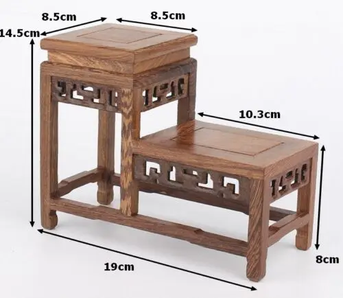 Chiński drewniany stojak na miski na ryby Bonsai czajniczek kamienny wazon stojak na kwiaty podstawa Home Decor