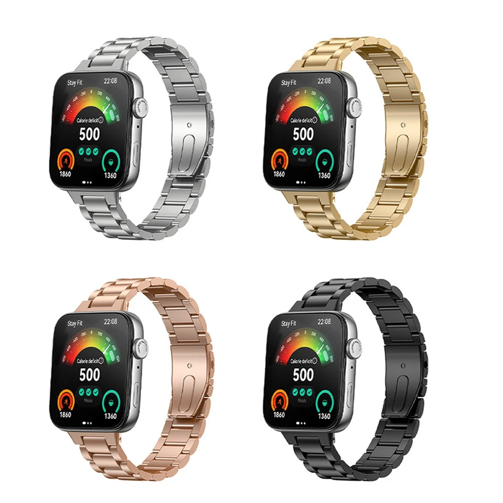 حزام ربط معدني من الفولاذ المقاوم للصدأ لساعة Huawei Watch Fit 3 معصمه للرجال والنساء سوار Correa لساعة Huawei Watch Fit 3 الذكية