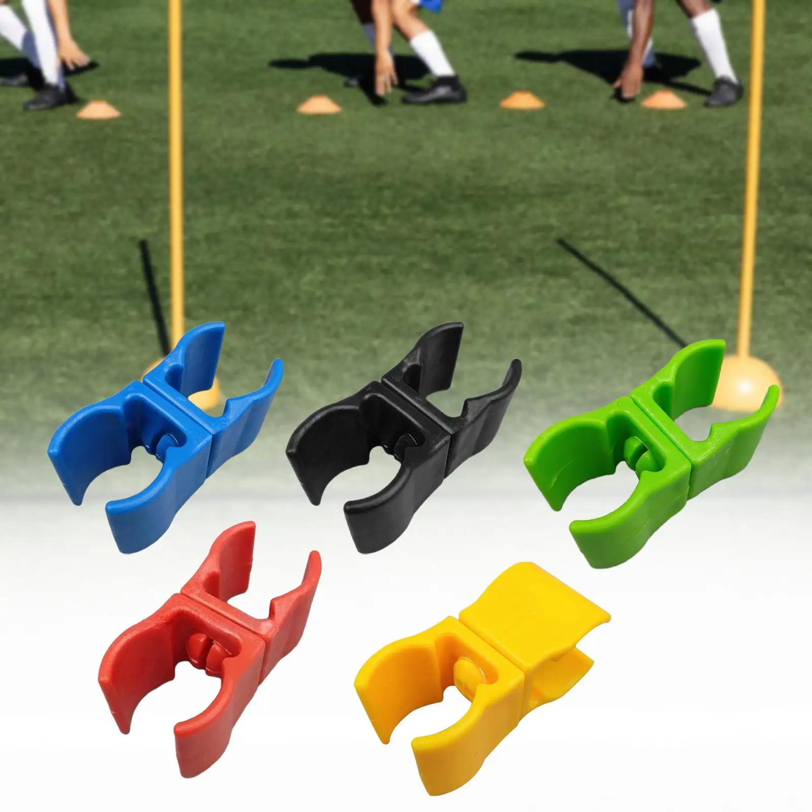 10x Football Training Flag Pole Clip Buckle Swivel Clips Portable Connector Clip for Practice Sports Warning Outdoor Volleyball