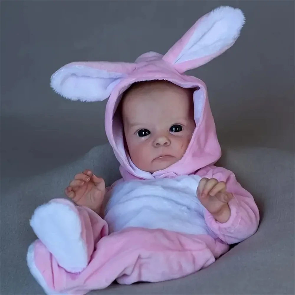 

14 Inch Tink Lifelike Reborn Baby Doll Handmade 3D Painted Skin with Visible Veins Limbs Soft Cloth Body Doll Toy Christmas Gift