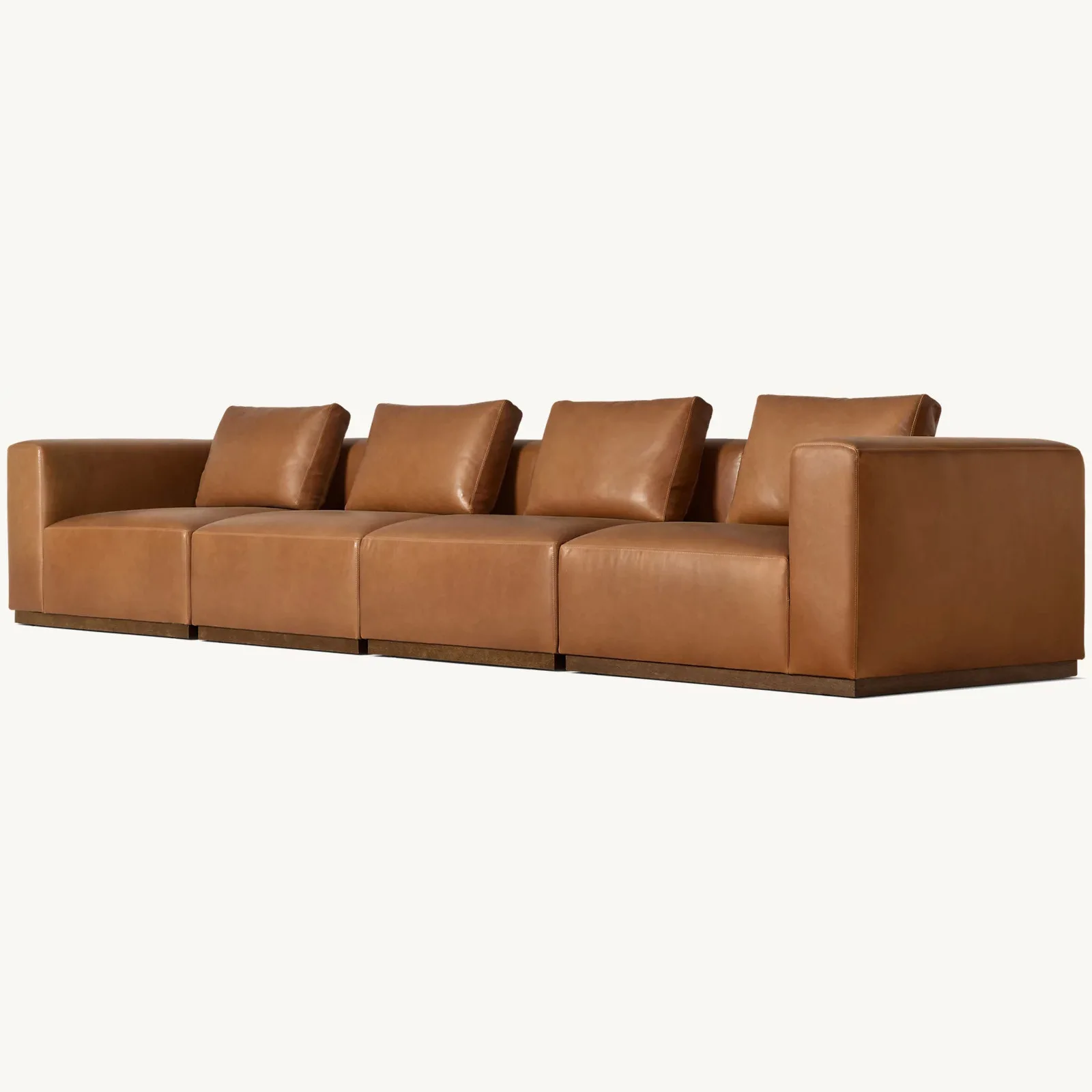 Italian fabric sofa double-sided back-to-back living room combination horizontal hall minimalist tofu blocks modern minimalist c
