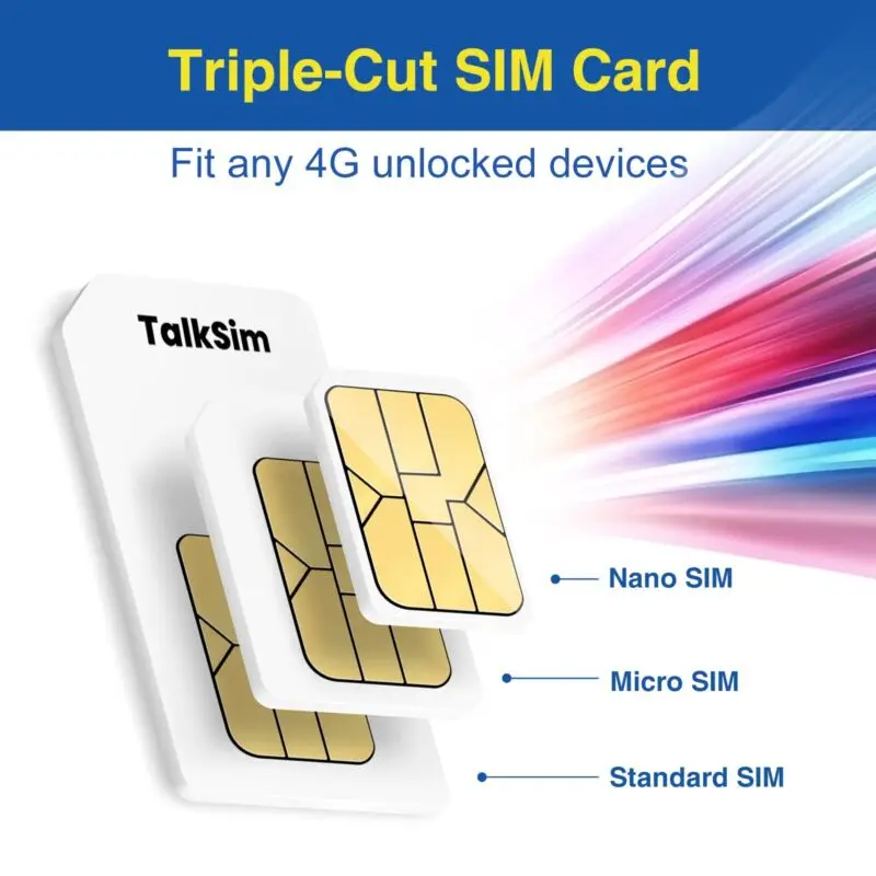 مجموعة بطاقة SIM TALKSIM 4G المدفوعة مسبقًا لـ AT&T T-Mobile Data - نقطة اتصال/تتبع فقط