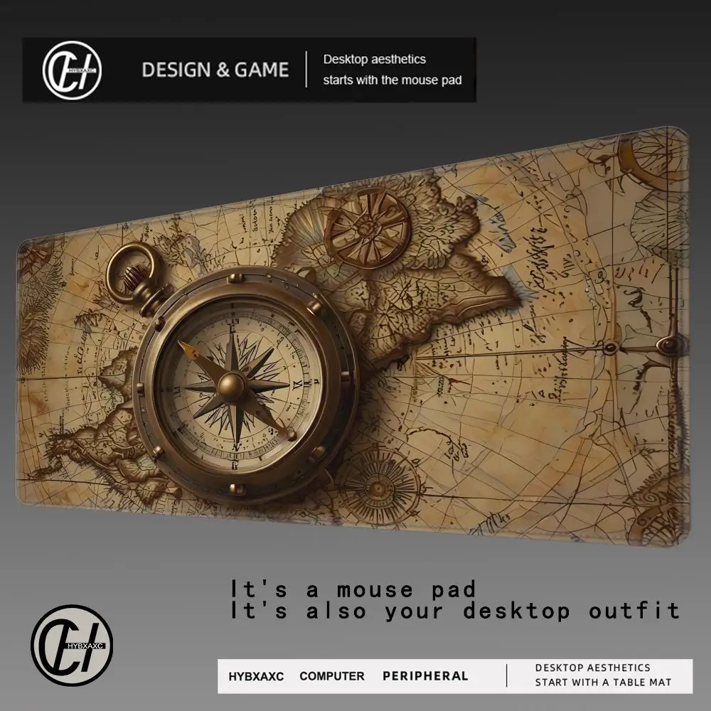 

HYBXAXC Vintage Nautical Map Large Mouse Pad Rubber Non-Slip Desk Mat Gaming Mousepad Desk Gadgets Computer Table Mat Playmat