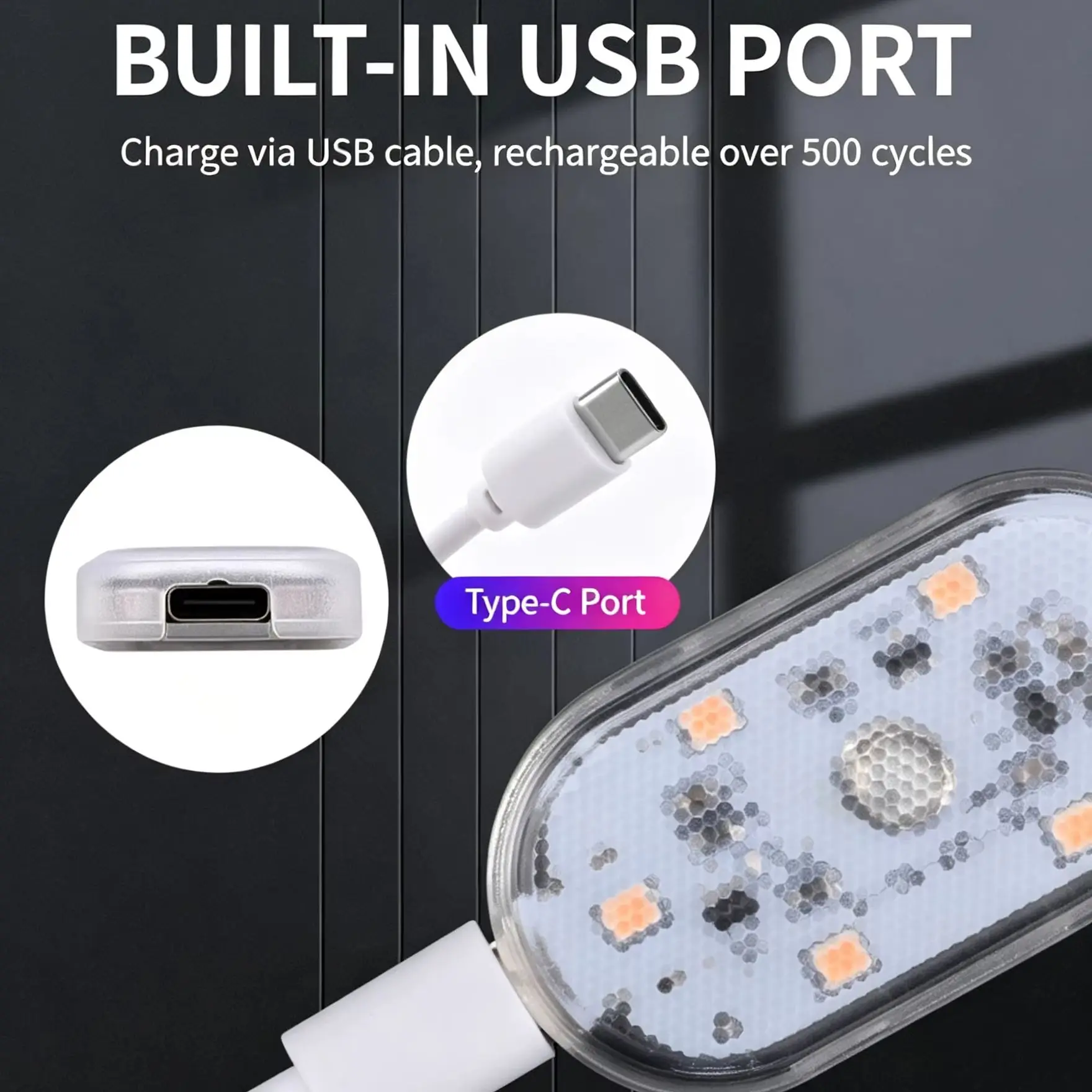 Wireless USB LED Car Foot Well Atmosphere Light Breath Sensing Interior Decor Lamp Auto Retrofit Light