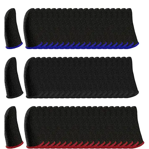 20PCS Finger Sleeve For PUBG Mobile Game Seamless Anti-Sweat Breathable Finger Sleeve Gloves Sensitive Touch Screen Gaming