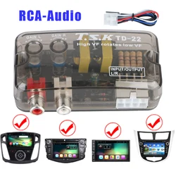 12V Car Audio Stereo Converter Auto Speaker Level RCA Adapter High To Low VF Output Automotive Accessories Cartronics Universal