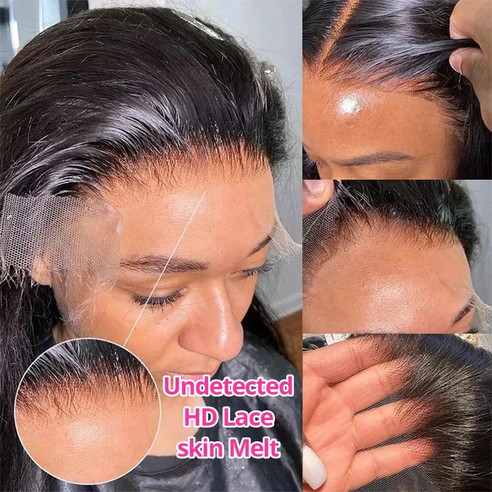 250 الكثافة 13x4 13x6 HD الدانتيل الشفاف الباروكة الأمامية البرازيلي الباروكات شعر الإنسان 5x5 غلويليس شعر مستعار العظام مستقيم الشعر للنساء #3