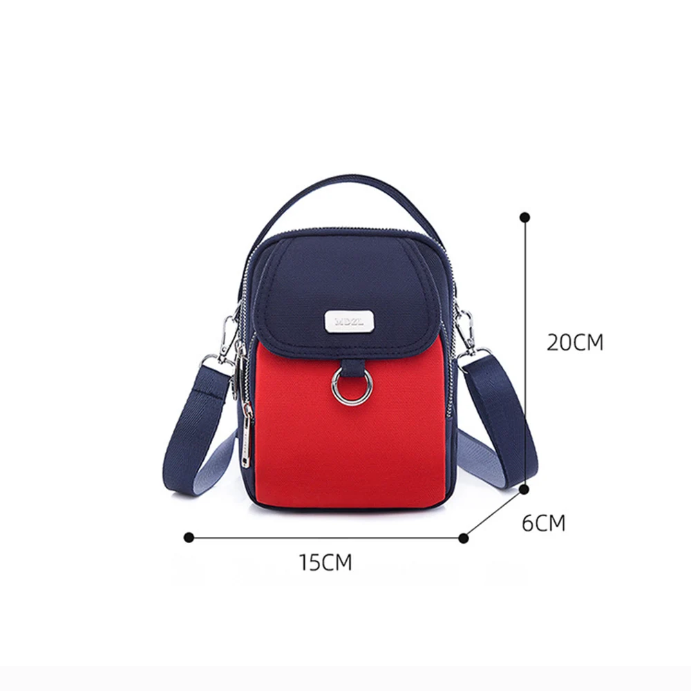 Women\'S Mobile Phone Crossbody Bag Fashion Shoulder Bag Cell Phone Pouch With Headphone Plug Lady 3-Layer Wallet Travel Handbag