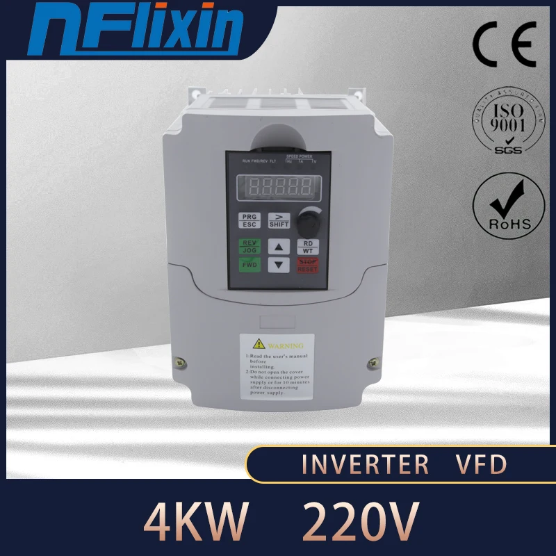 Imagem -03 - Movimentação Monofásica do Motor da C.a. do Controlador 2.2kw 10a 220 v Universal da Velocidade da Frequência de Vfd no Inversor Variável Trifásico para Fora